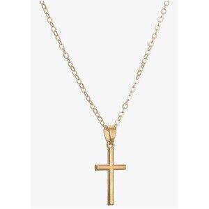 Gold-Tone Stainless Steel Cross Pendant Necklace 16–26″ Hypoallergenic